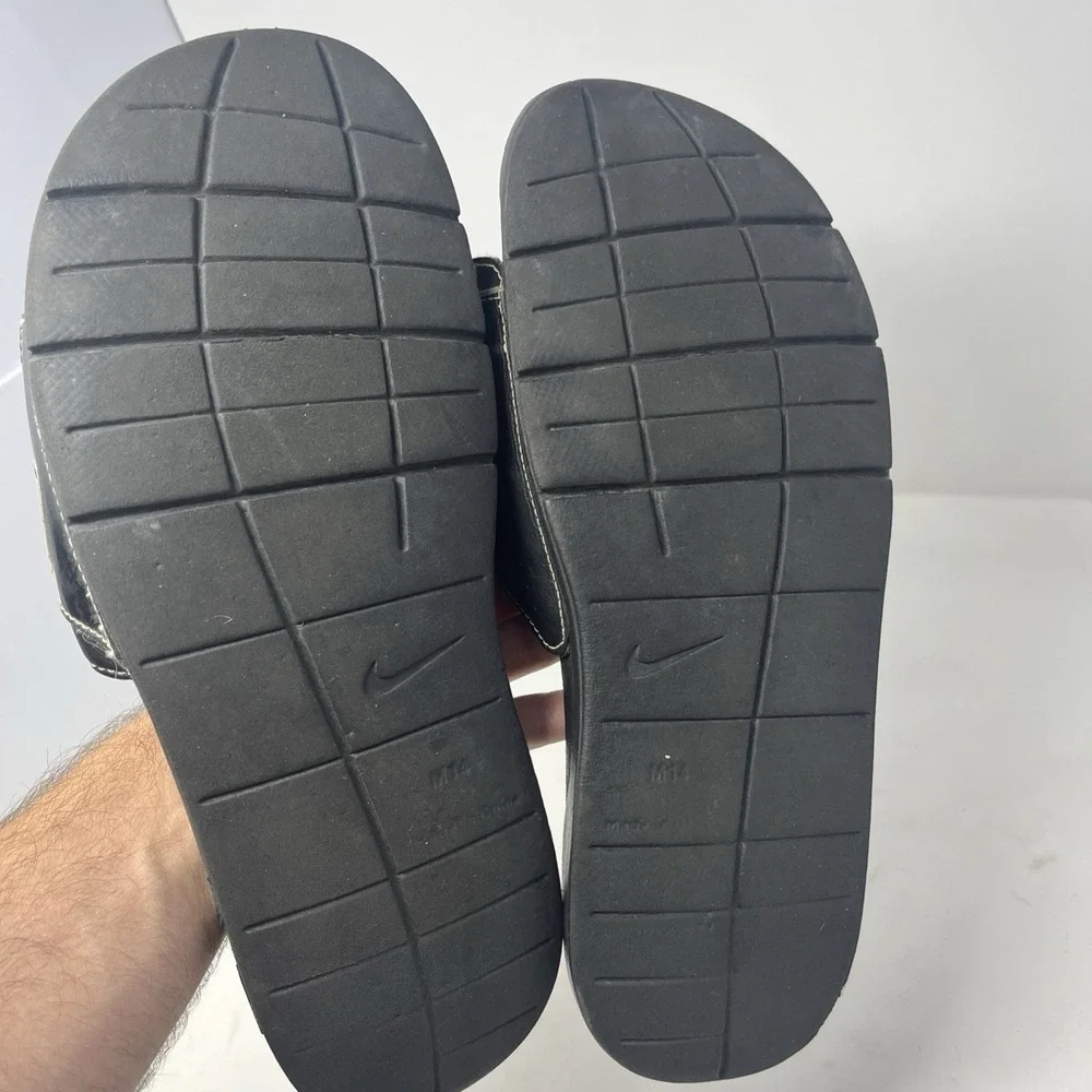 Nike COMFORT Slide 2 Sandal Men's Size 14 Black/ Silver 415205 002